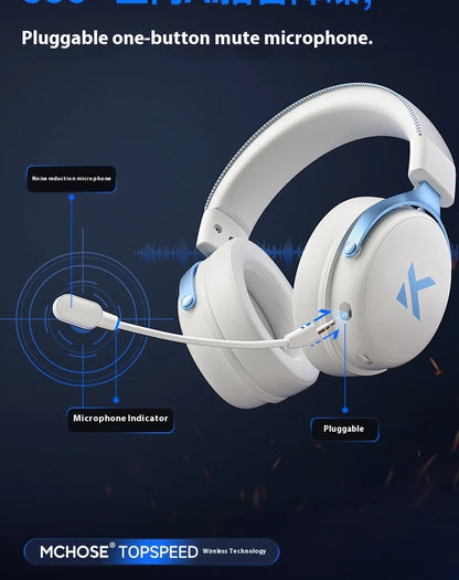 MCHOSE V9 pro Wireless Bluetooth Headset Low Delay Three Mode Microphone Noise Reduction Dynamic Sound for Office And Gaming Badiee Stylez