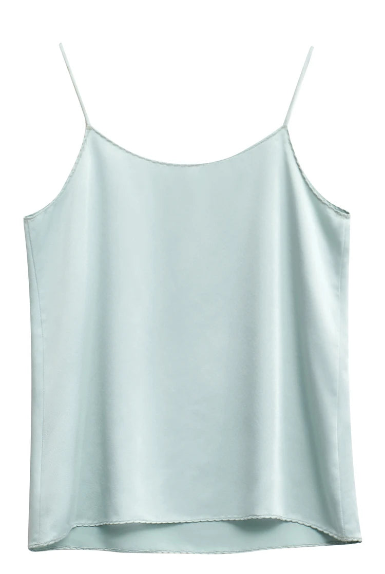 AMII Minimalism Sleeveless Top Women 2024 Summer New Camisole&Vest Office Lady Straight Chiffon Casual Female Clothing 12140330