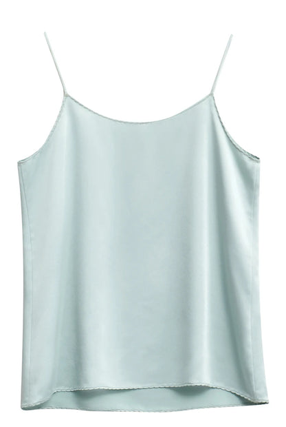 AMII Minimalism Sleeveless Top Women 2024 Summer New Camisole&Vest Office Lady Straight Chiffon Casual Female Clothing 12140330