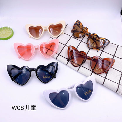 New Peach Heart Children's Frame Fashion Sunglasses Personality Boys and Girls Children's Glasses Sunglasses Outdoor Sunvisor