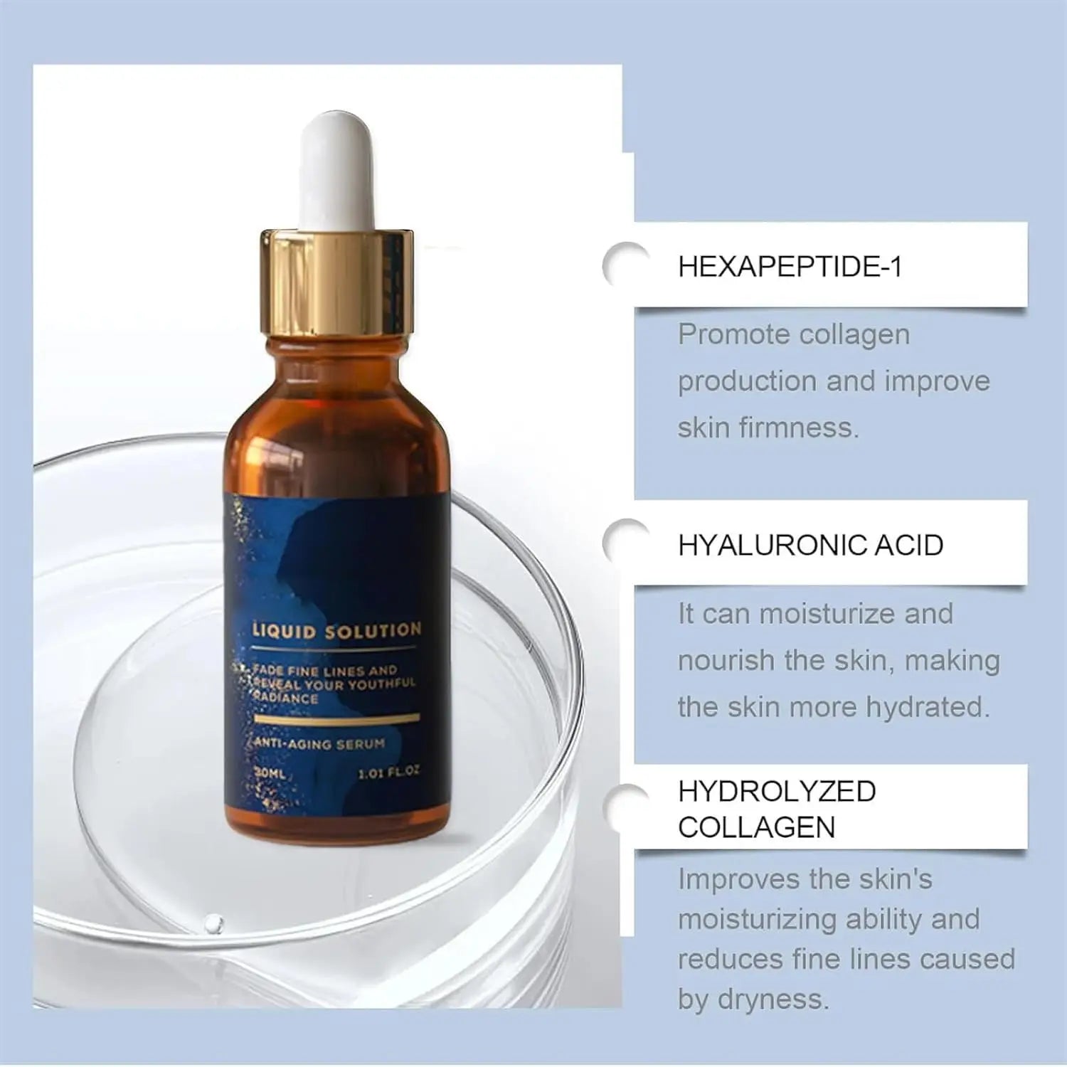 Niacinamide Wrinkle Remover Serum Firming Lifting Face Care Anti-Aging Fade Fine Lines Smooth Skin Beauty Facial Essence Liquid