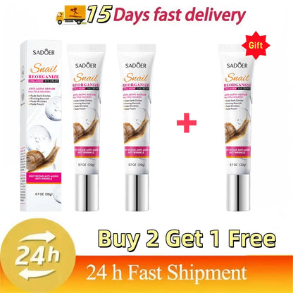 Remove Eyes Bags Eye CreamSnail Collagen Anti Dark Circles Anti-wrinkleMoisturizing Firming Beauty Eyes SkinCare Products buy 2 get 1 free