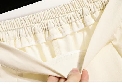 2025 Summer Female Fashionable Versatile Solid Skirts High Waisted Mid Length A-line Plus Size Skirt Split Wrap Body Skirt