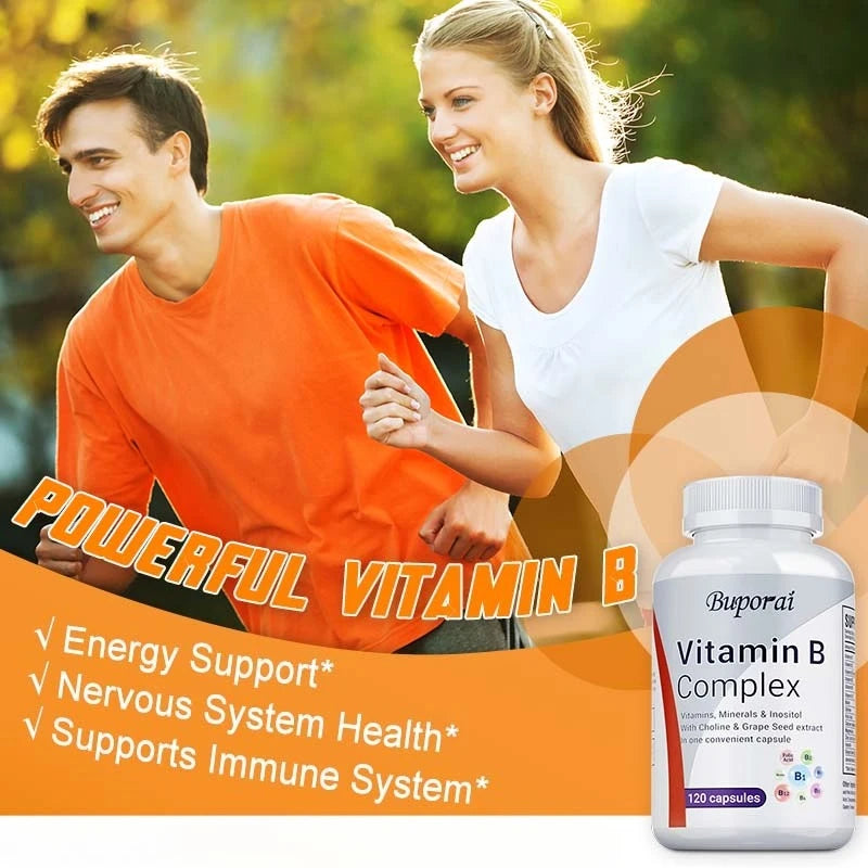 Vitamin B Complex - Supports The Immune System, Promotes Brain and Nervous System Health, and Helps Maintain A Healthy Mood