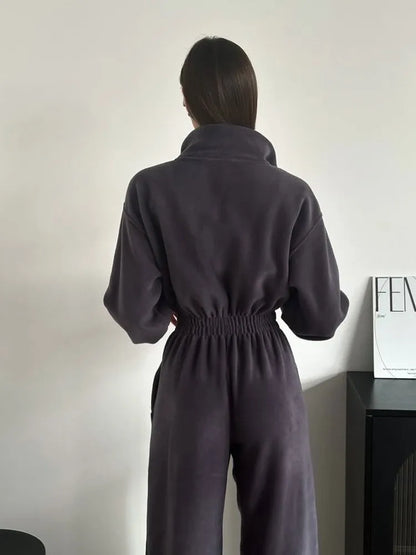 Jumpsuits Women Rompers One Piece Full Sleeve Zipper Overalls Long Pants Elastic High Waist Rompers Y2k Streetwear Jumpsuit 2025 Badiee Stylez