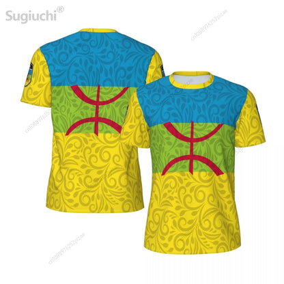 2025 New Amazigh BERBER 3D Printing Flag Mesh T-shirts Men Women Clothing Sports Breathable For Running Bike Fitness T shirt 3 XXL