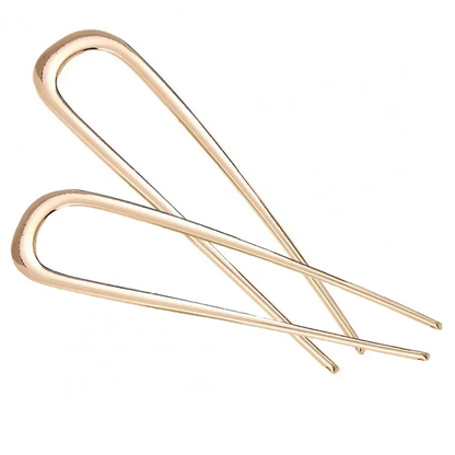2Pcs French Pins Hair Pins 5.5 Inch Metal U-Shaped Hair Clip Hair Vintage French Twist Hair Pin for Women Girls Hairstyle Gifts Badiee Stylez