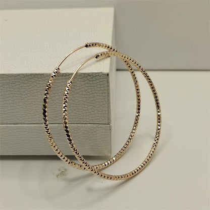 Senlissi - New Fashion 18k Gold Plated 925 Sterling Silver Women's Hoop Earrings 2.0mm Fashion Earring Rose Gold Cерьги Kольца 0