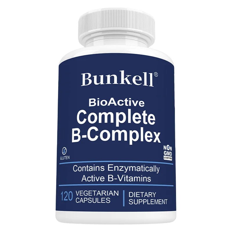 Bioactive Complete B Complex, Supports Liver, Immune System, Promotes Healthy Energy, Metabolism, Complete B Vitamins 120count United States