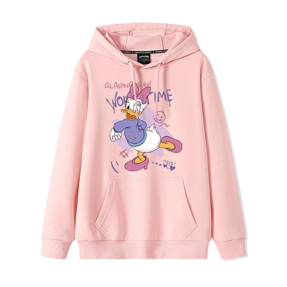 Donald Duck print pattern hooded men's and women's hoodies, trendy loose casual couple hoodies, hooded jacket, multiple colors 9