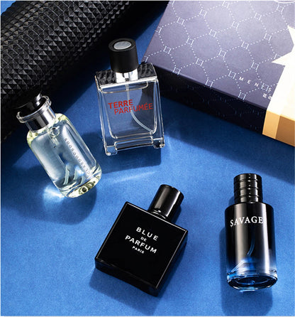 Luxury Brand Perfume Men Cologne Parfums Homme Gift Box 4Pcs Set 100ml Perfumes Masculinos Natural Floral Fruity Scent Spray - Badiee Stylez
