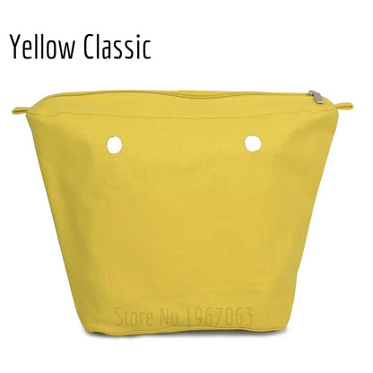 TANQU New Waterproof Inner Bag Organizer Insert Zipper Pocket for Classic Mini Obag Canvas Material for O Bag Yellow Classic CHINA