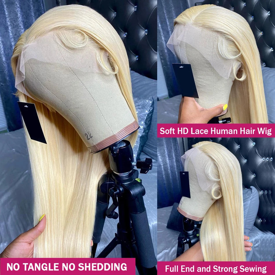 Wiggogo 613 Hd Lace Frontal Wig 13X4 13X6 Hd Lace Wig Blonde Lace Front Human Hair Wigs Straight Lace Front Wigs Human Hair