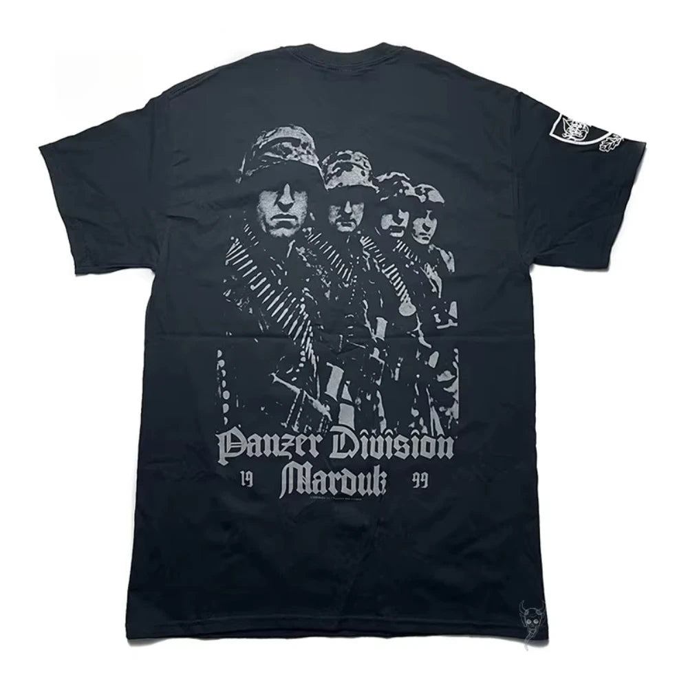 MARDUK Panzer1999 Black Metal Band Casual Sporty Light-Luxury Men's T-Shirts Men's and Women's Short Sleeves & Couple Styles