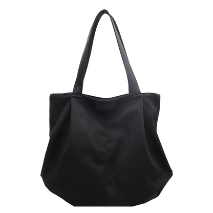 Casual Women's Bag New Large Capacity Canvas Tote Bag Lightweight Women Shoulder Bags Simple Style Female Handbags HJ8396 HJ8396-Black
