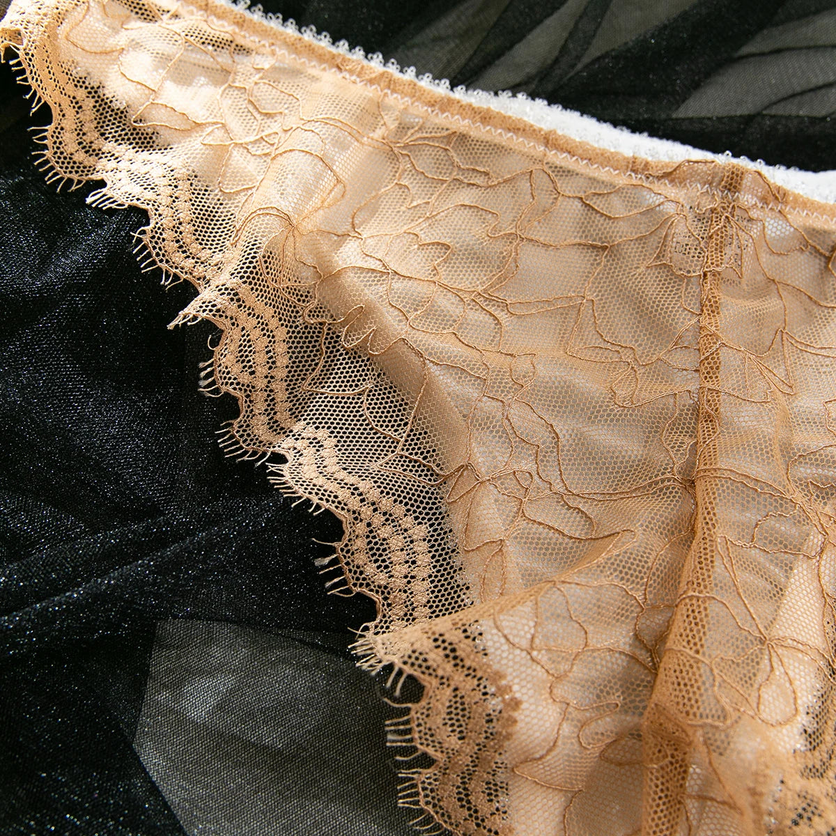 French Satin Lace Bra And Thong Set Sexy Ultrathint Lace Patchwork Lingerie Two Picec Sets Fancy Erotic Intimate Underwear Suit