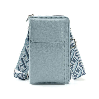Buylor сумка для телефона PU Leather Cell Phone Bag Fashion Crossbody Bag Luxury Designer Ladies Shoulder Bag With Small Wallets blue