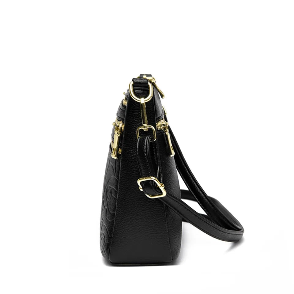 Three Zippers Design Crossbody Bags for Women Soft Leather Handbags High Quality Shoulder Bag Bolsa Women Messenger Bags Sac