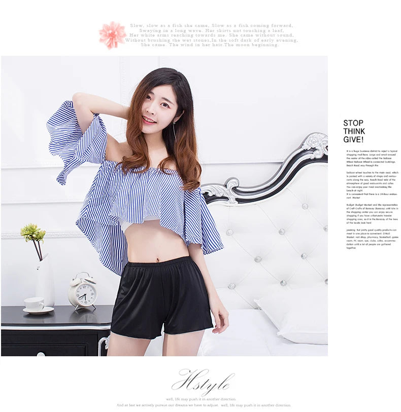 Summer Women Shorts Loose Short Pants for Girls Ice Silk Women Clothing Casual Solid Safety Pants Home Outdoor Clothes