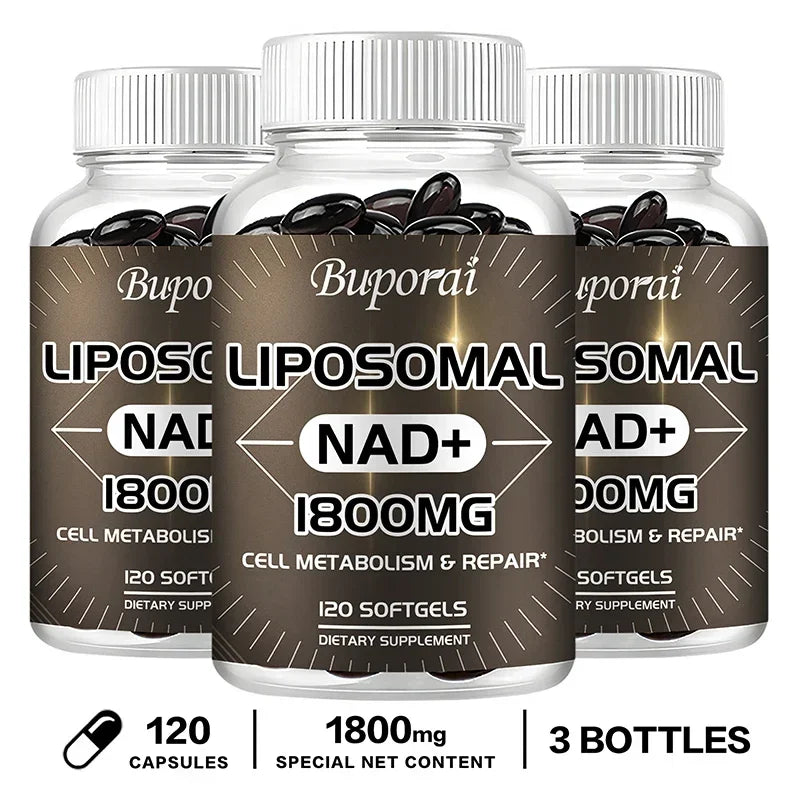 Liposomal NAD - Heart & Brain Function, Longevity, Aging Defense, Cellular Energy 120 Capsule-3bottles