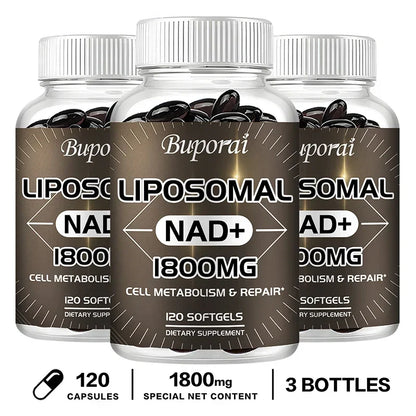 Liposomal NAD - Heart & Brain Function, Longevity, Aging Defense, Cellular Energy 120 Capsule-3bottles
