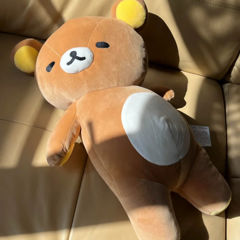 Rilakkuma Plush Pillow Cute Animal Bear Stuffed Doll Kuma Plushies Cushion Kawaii Room Deocr Toys Car Backrest Gift for Kids Badiee Stylez