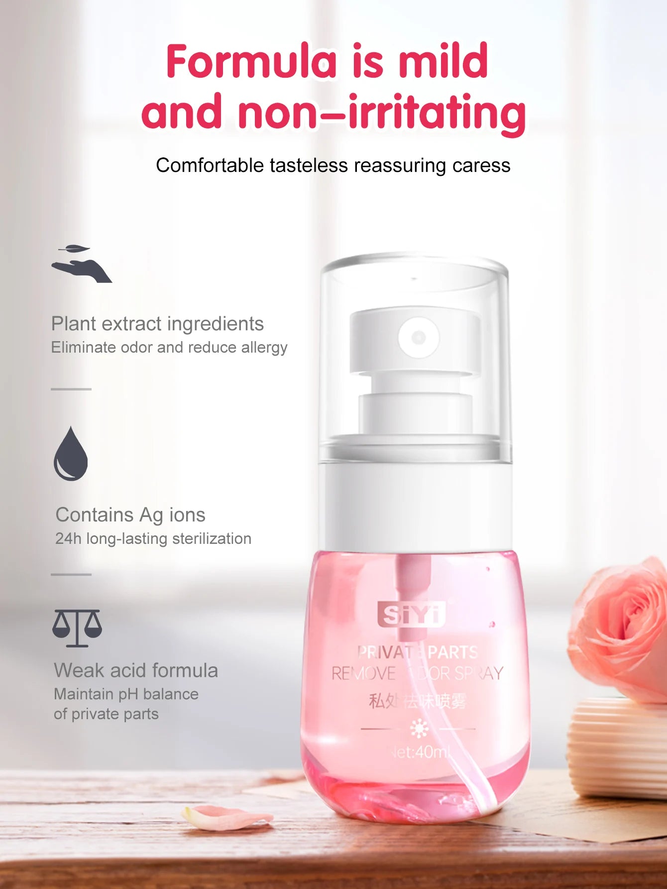 Women's Intimate Vaginal Deodorant Spray - Feminine Care Private Parts Odor Reducer Sex Toy Accessory for Personal Hygiene