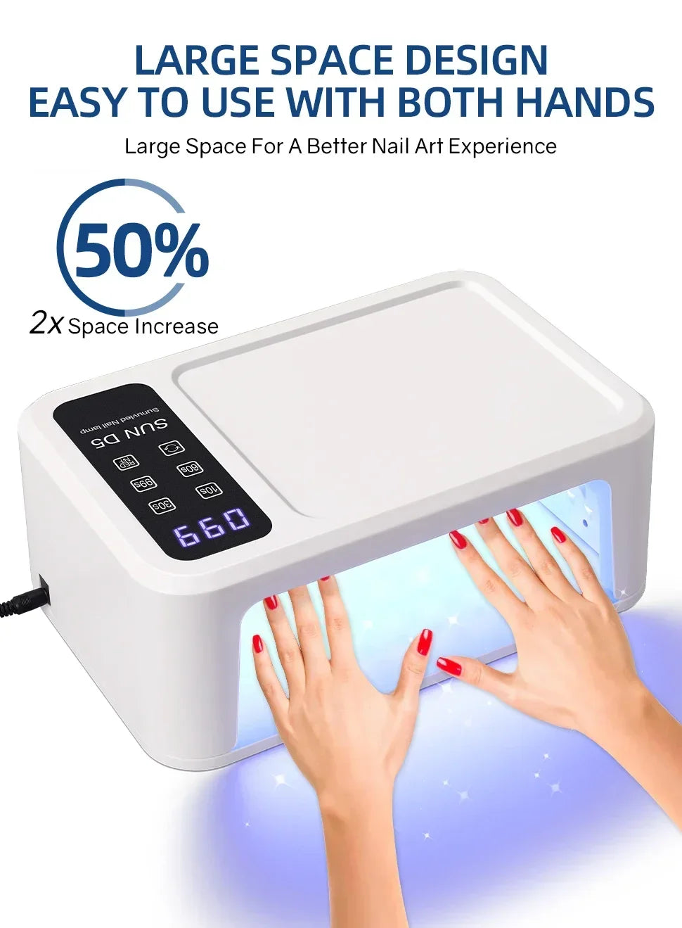 480W Big Space UV LED Nail Lamp For Manicure Lamp Drying Gel Nail Polish 140LEDS Nail Dryer With LCD Screens Salon Tools