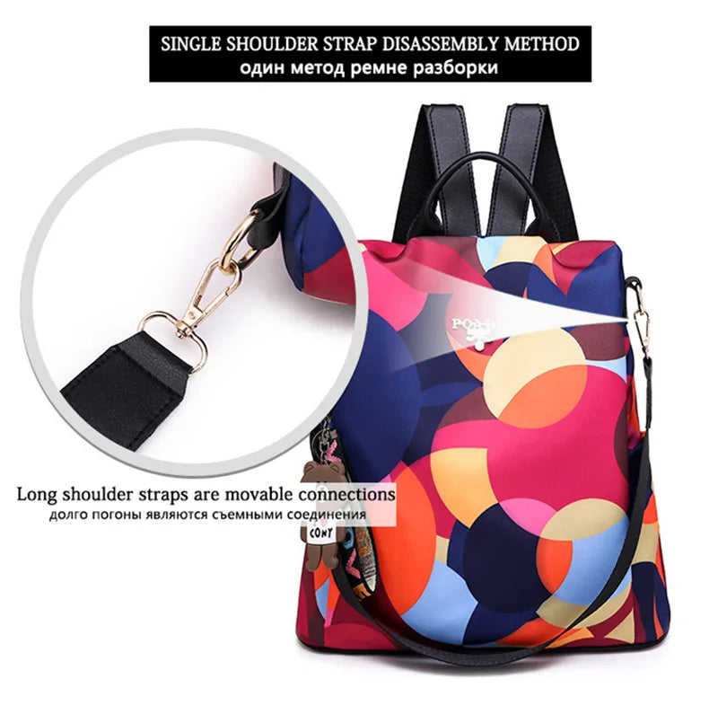 Fashion Backpack Women Oxford Cloth Shoulder Bag 2024 School Bags For Teenage Girls Light Ladies Travel Bagpack Mochila Feminina