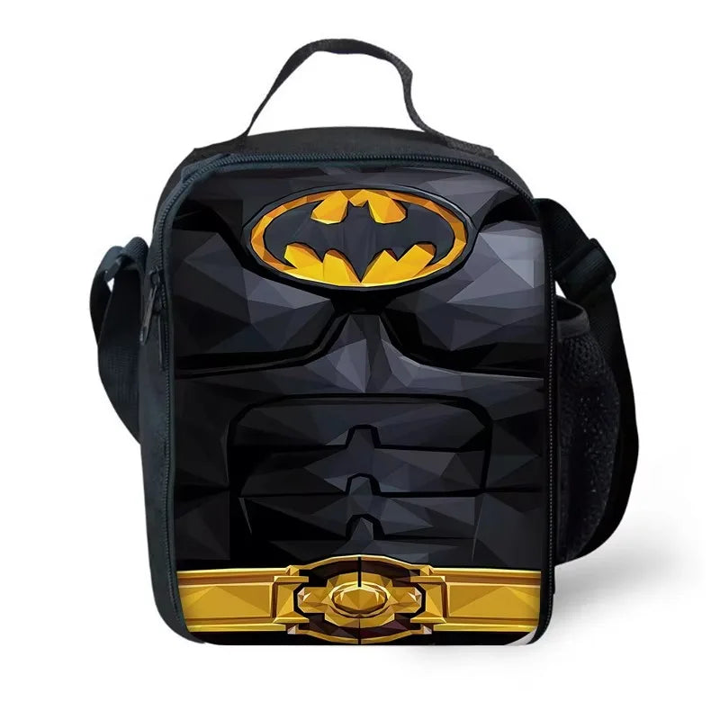 Child Superhero Batmans School Backpack with Lunch Bags ,Pencil Bags ,School Bags for Boys Girls Best Gift XHOO1-KB-049-A1