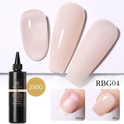 BORN PRETTY 250g Translucent Jelly Red Nude Gel Nail Polish Winter Autumn Manicure Soak Off UV LED Nail Art Gel Christmas Red 250grubber04