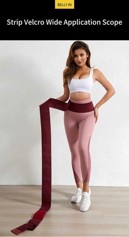 Women Hook and Loop Abdominal Slimming Bandages with Elastic Wrap Daily Use and Effective for Post-Gym Maternity Supplies