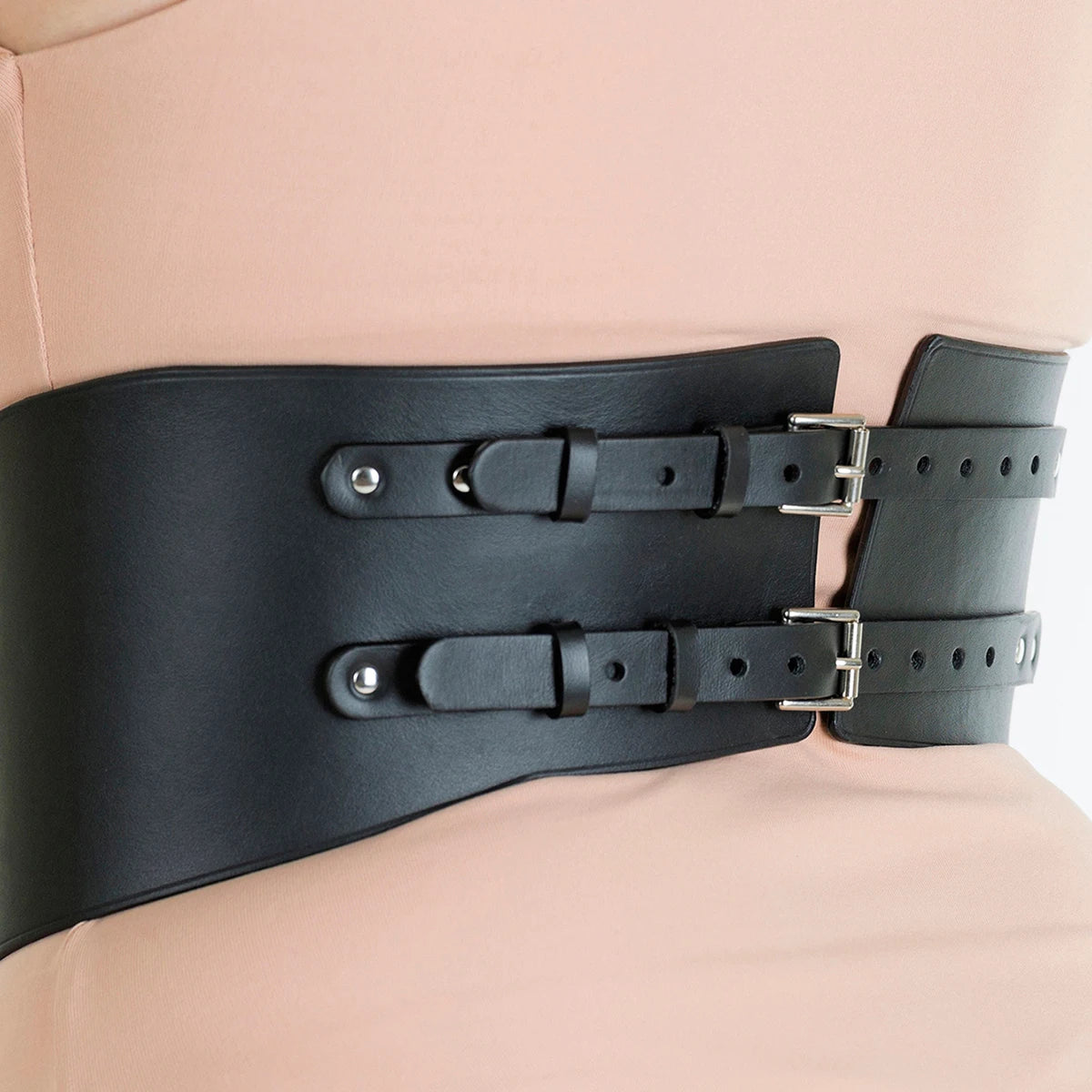 Wide Leather Belt Women Belt Female Street Style Wide   Decoration Wide Black Belt Plus Size Belt Punk Leather Corset Belt Badiee Stylez