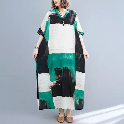 Summer Dress for Women Clothing Long Dress Fashion Clothes Cotton Vintage Harajuku Elegant Streetwear Maxi Beach Dresses 4 One Size