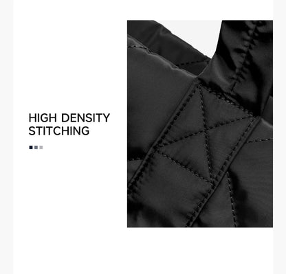 LEE Large Soft Puffer Bag Women Big Size College Students Laptop Book Quilted Tote Bag Lady Down-filled Shopping School Bags