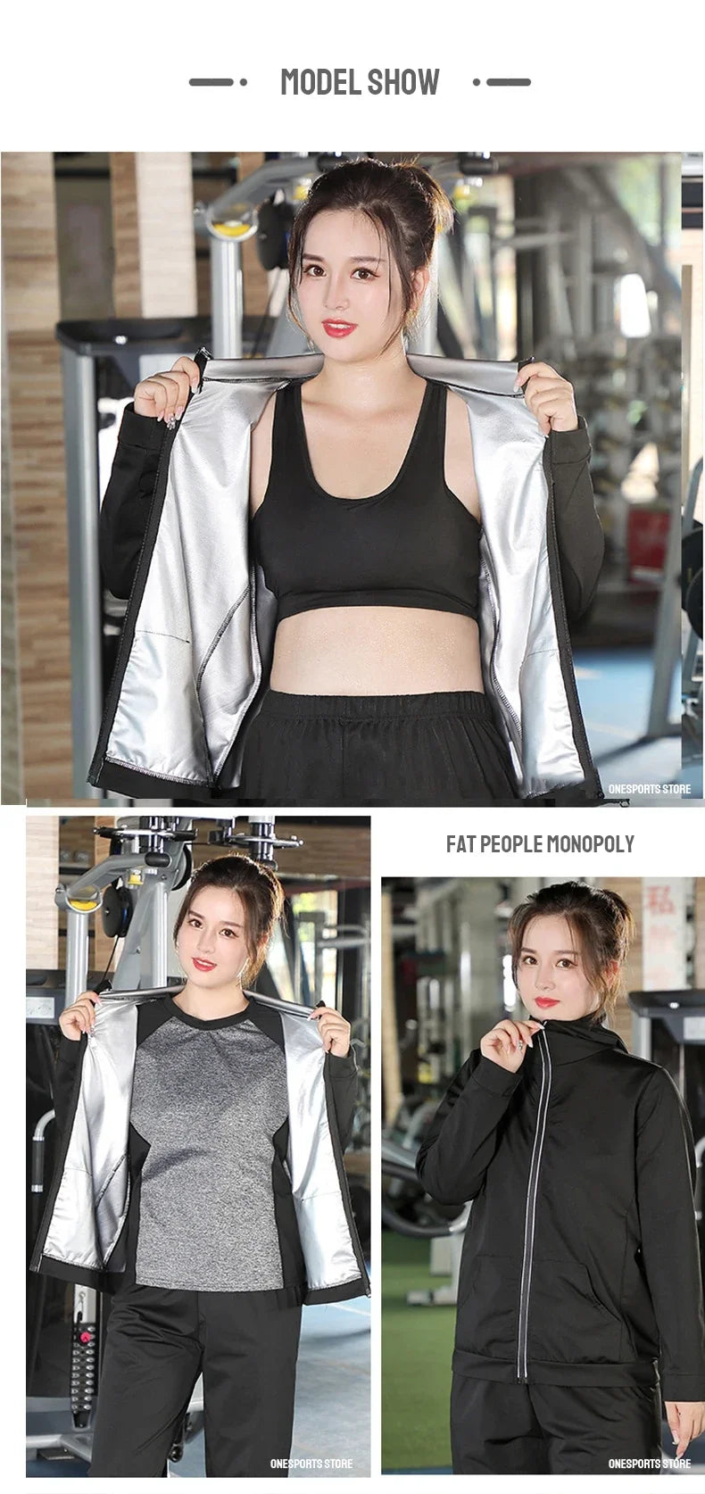 New Sauna Suit Women Plus Size Gym Clothing Sets for Sweating Weight Loss Female Sports Active Wear Slimming Tracksuit Women Badiee Stylez