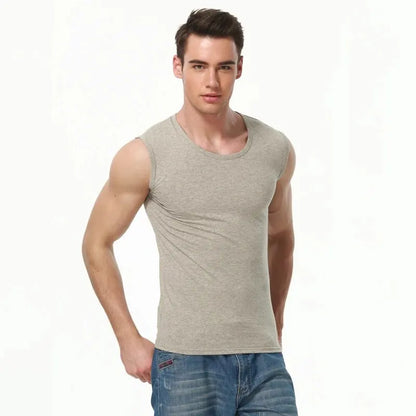 3/1 Pack Men's Cotton Sleeveless Vest Young Men's Wide Shoulder Sports Fitness Slim Top Solid Color Joker Tight Vest Parent-chil 03huise