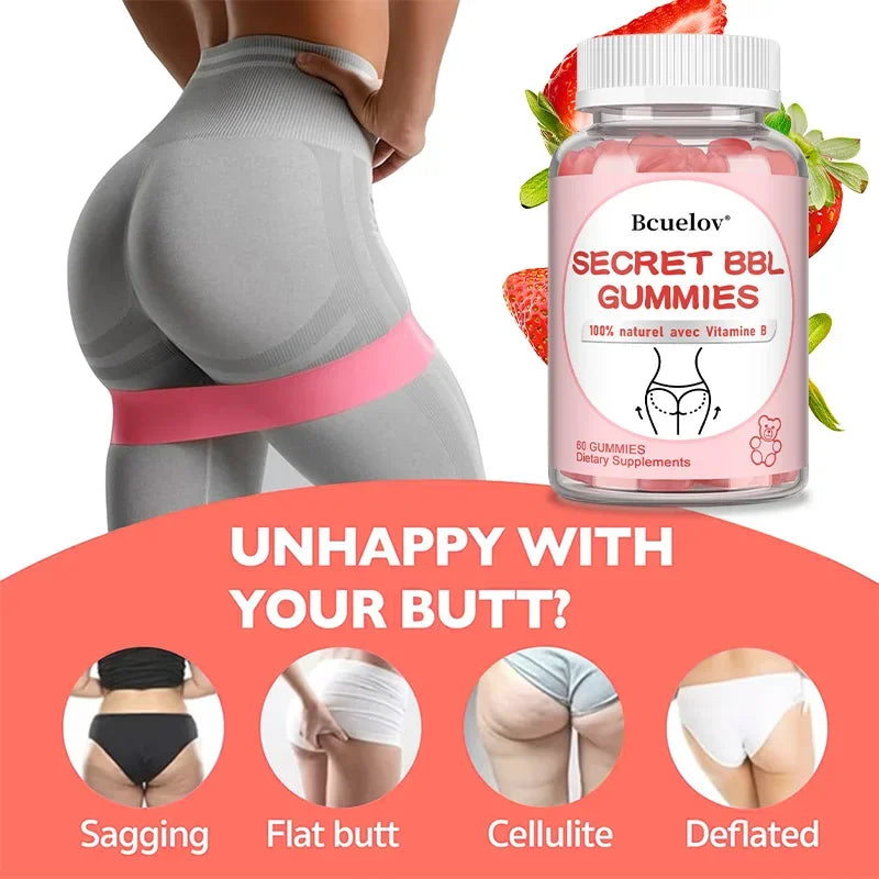 BBL Gummies - Increase Natural Curves, Promote Buttock Growth, Reduce Fat Mass and Shapes Buttocks Badiee Stylez