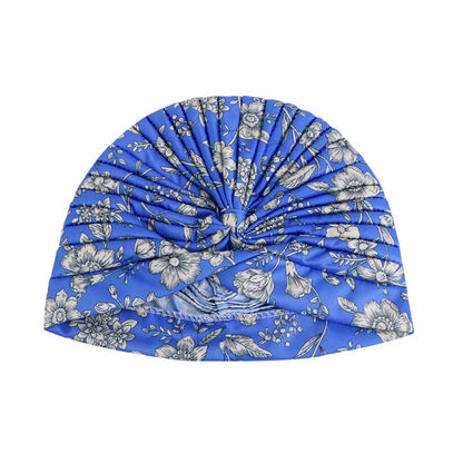New Women Print Flower Knot Cancer Ruffle Chemo Hat Beanie scarf Turban Head Wrap Knitted Cap Hair Loss Accessories