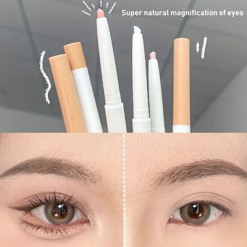 Glitter Pink Lying Silkworm Pen Color Natural Brightening Matte Eye Shadow Pencil Shimmer Glue Eyeliner Waterproof Korean Makeup