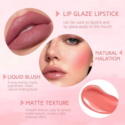 New Liquid Cheek Blush Facial Nourishing Blusher Gel Cream Multi-purpose For Eyes Lips Makeup Blush Stick Cosmetics With Sponge