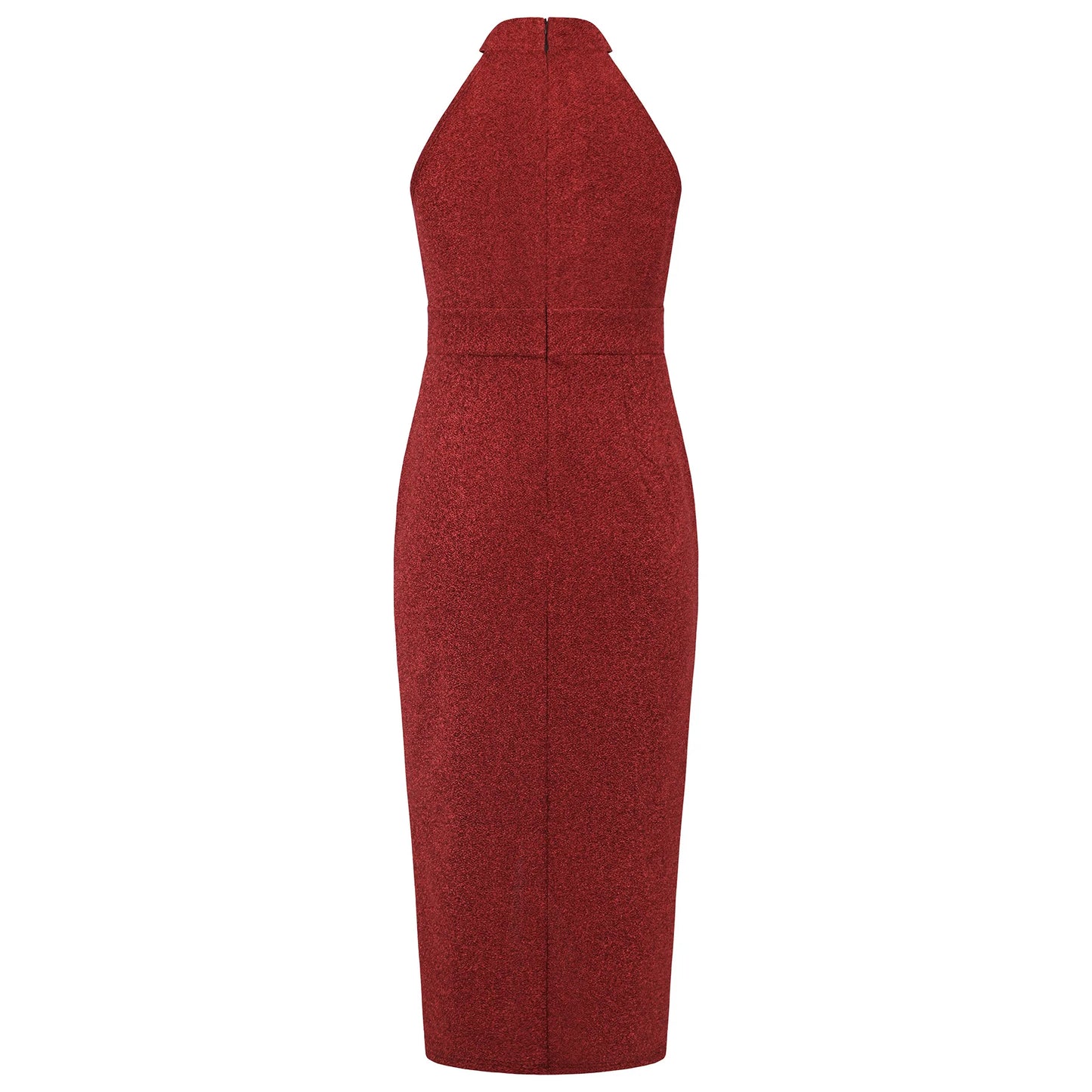 VigoCasey 2025 Female Sleeveless Evening Party Dress Women Summer Solid Bodycon Dress Sexy Lady Stand-up Collar Tight Dresses