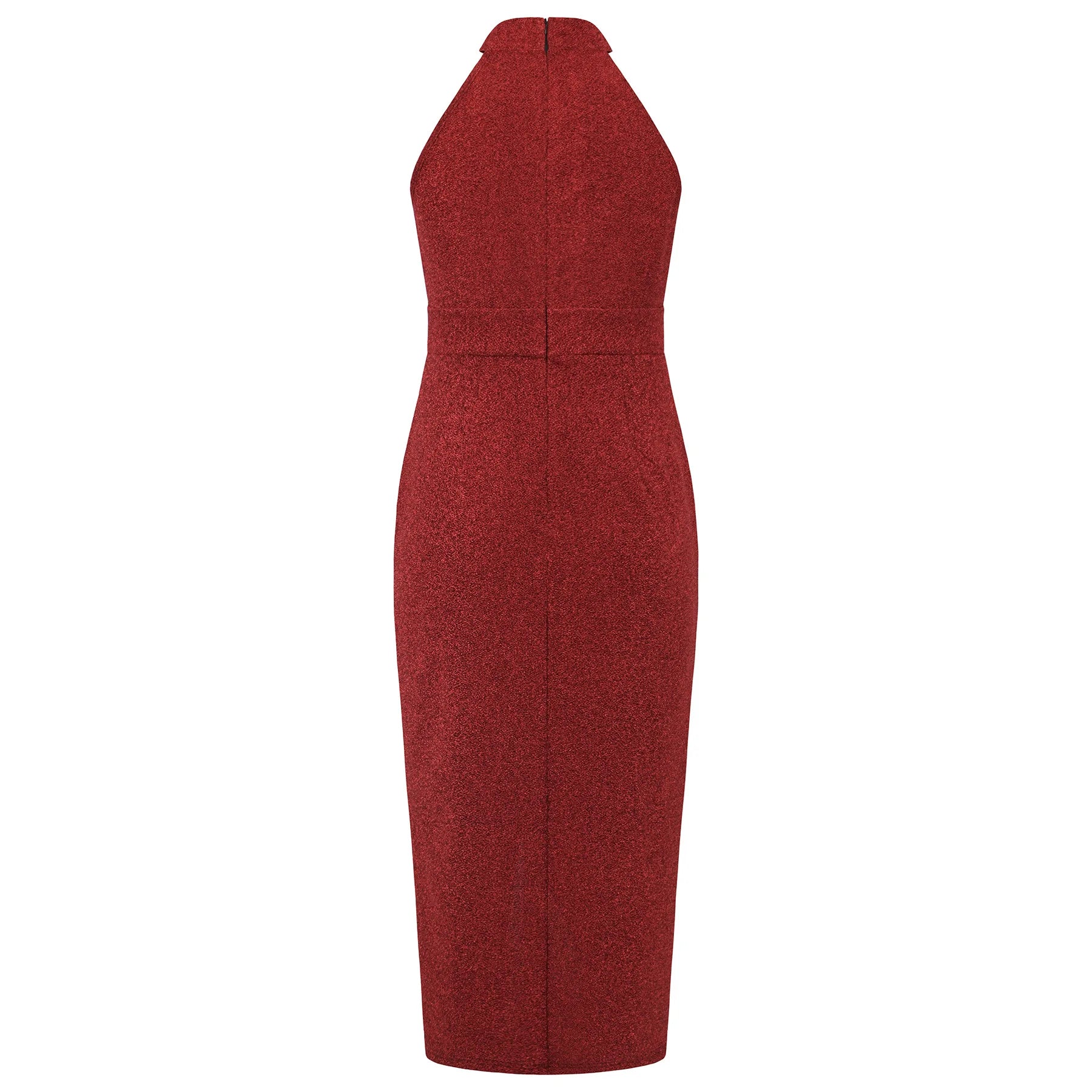 VigoCasey 2025 Female Sleeveless Evening Party Dress Women Summer Solid Bodycon Dress Sexy Lady Stand-up Collar Tight Dresses