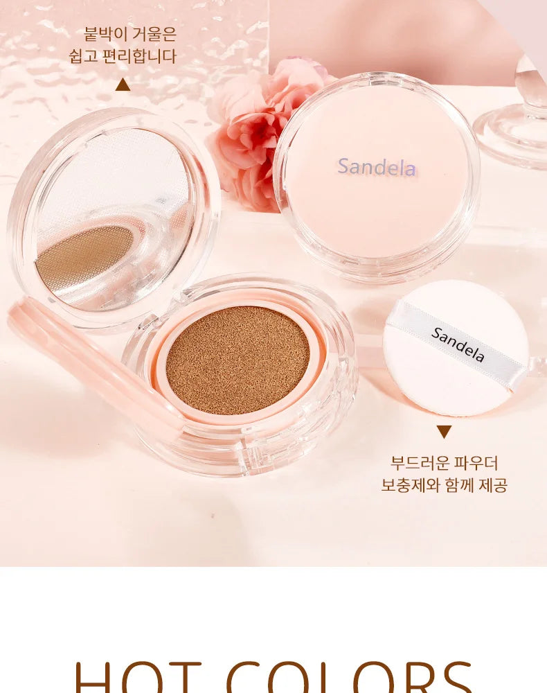 SANDELA Matte Silky Moisturizing Foundation Long Lasting Air Cushion Bb & Cc Cream Cushion