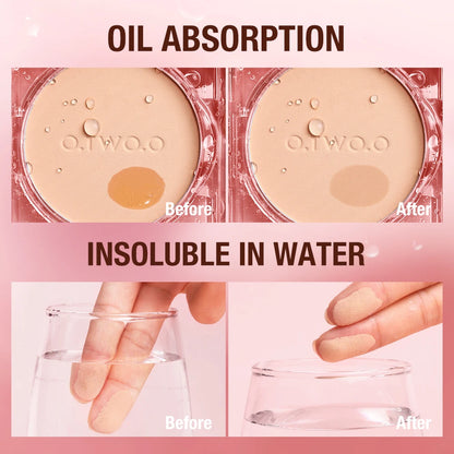 O.TWO.O Face Powder Oil-control 24 Hours Long Lasting Waterproof Matte Face Makeup Cosmetic Setting Compact Powder