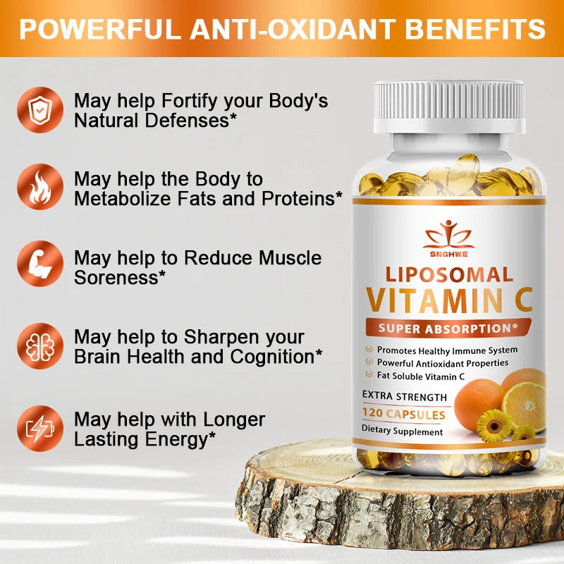 Organic Vitamin C Capsules 1000mg and Zinc 20mg Capsules Support Immune Health, anti-oxidation Beauty Health