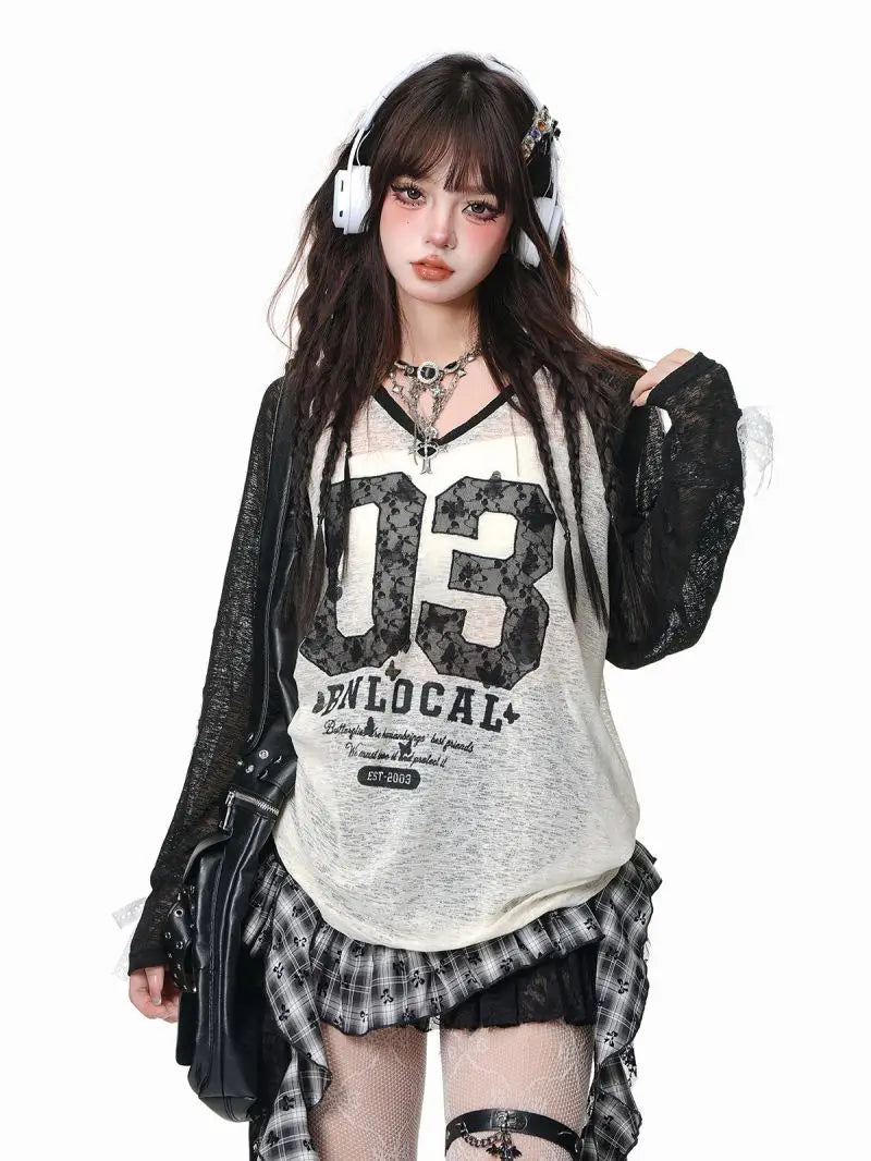 Retro Harajuku Gothic Style Leather Splicing Short Skirt for Women Y2K Lace Hem Mini Pleated Skirt Autumn Street Cool Girl