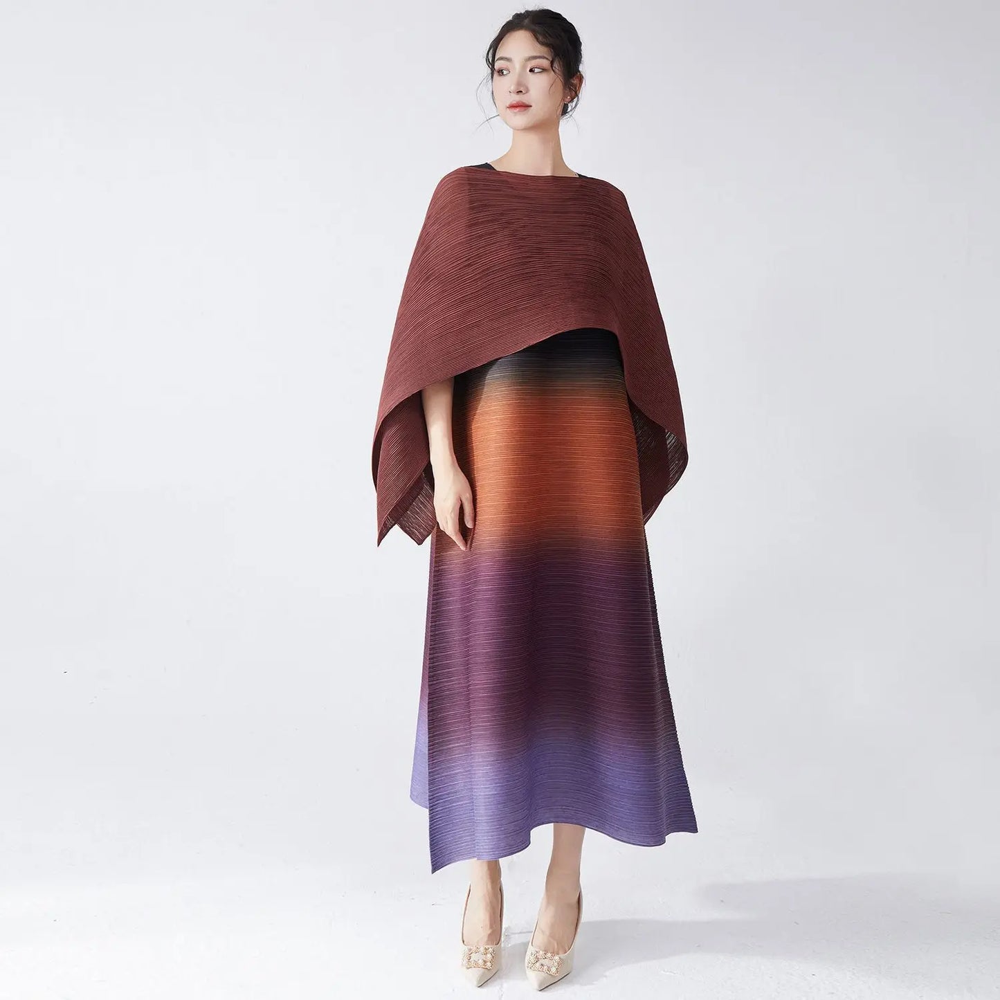 Dress women's high-end wear 2025 new models gradually change sleeveless loose long dress tide Badiee Stylez