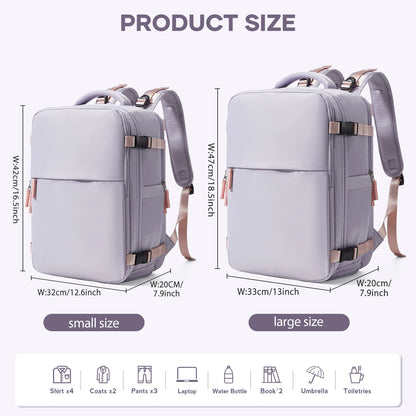 Vacuum Compression Backpack with Vacuum Pump, Travel Backpack Space Saver for Clothing, Carry on Laptop Backpacks For Women