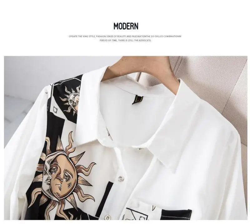 Print Vintage A-Line With Belt Loose Polo Neck Women's Dress Single-Breasted Knee Length Dresses For Women Clothing 2024 Fashion